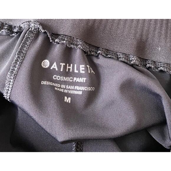 Athleta Cosmic Wide Leg High-Rise Anti-Wrinkle Black Pull-On Pants Sz M - Picture 6 of 8